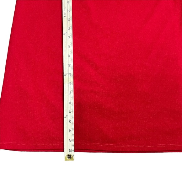 Boston Proper Solid Zippered Front Sleeveless Collared Dress Red NWT size Large - Picture 4 of 8